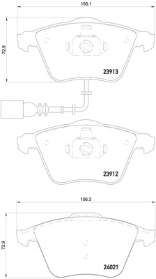 A.B.S. P 85 129 BREMBO Bremsbelagsatz, Scheibenbremse